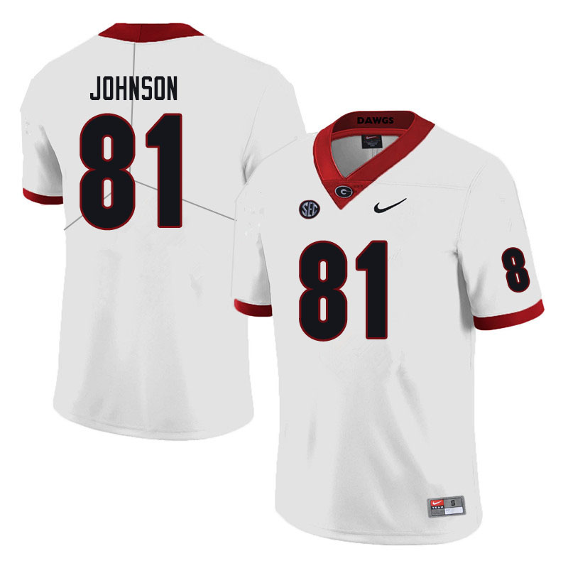Men #81 Jaylen Johnson Georgia Bulldogs College Football Jerseys Sale-Black - Click Image to Close